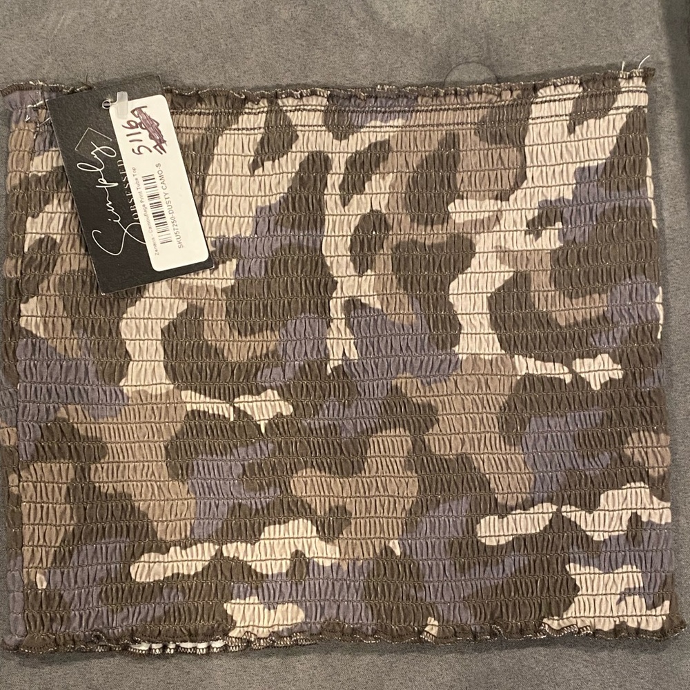 Tube top army print